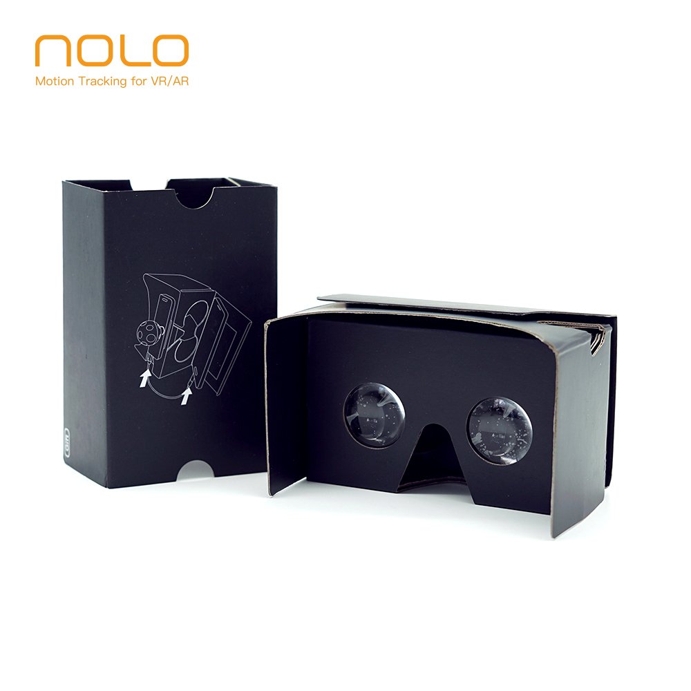 Cardboard vr Virtual Reality Headsets for 360 Videos Movies and Games DIY Kit VR Glasses Compatible with Android and IOS Within 3.5-6 inches New Version Black