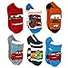Disney Cars Boys 6 pk Socks (6-8 (shoe size: 10.5-4), Glow in the Dark Cars No Show)