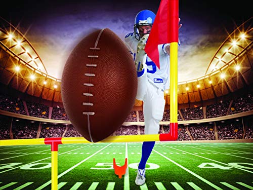 Kids Football Goal Post Set Easy Assembly Kicking Tee Goal Post 4 X6 Feet With Weighted Base All In One Youth Outdoor Game Football Set Pricepulse