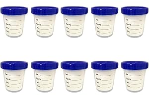 XIPEGPA 10Pack Disposable Specimen Cups Seal Sample Collection 4oz