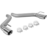 Auto Dynasty 4" Dual Catback Exhaust Tip System For 2016-2018 Chevy Camaro | Fit 6.2L V8, Dual Muffler Tip Axle Back 4 Inches Catback Exhaust System, Stainless Steel