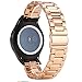Valkit Compatible Gear S2 Bands Solid Stainless Steel Watch Band Metal Straps Business Sport Wristband Bracelet with Adapter Connector Replacement for Samsung Gear S2 SM-R720/730, Rose Gold, Small