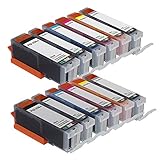 NUINKO 12 Pack Compatible Canon PGI250 PGI-250 CLI251 CLI-251 Ink Cartridge for PIXMA iP8720 PIXMA MG6320 PIXMA MG6620 PIXMA MG7120 PIXMA MG7520 Inkjet Printers PGI250XL PGI-250XL CLI251XL CLI-251XL