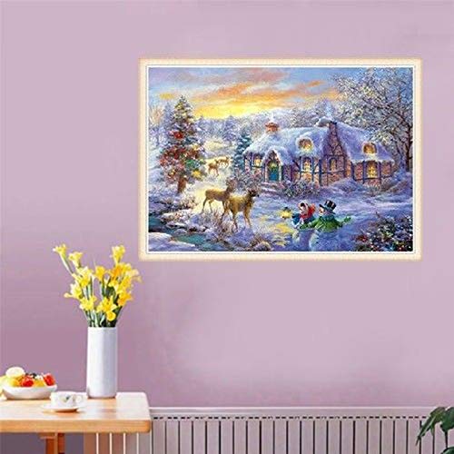 Kisstaker Diamond Painting, 5D Diamond Painting Christmas Deer Embroidery Home Full Drill Cross Stitch Kits