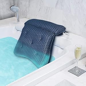tomight-Bath-Pillow4D-Air-Mesh-Bathtub-Pillow-with-7-Suction-Cups-Support-Head-Back-Shoulder-and-Neck-for-All-Bathtub-Hot-Tub-Jacuzzi-and-Home-Spa-Dark-Blue tomight Bath Pillow,4D Air Mesh Bathtub Pillow with 7 Suction Cups, Support Head, Back, Shoulder and Neck, for All…