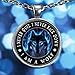 Gee, I Love Wolves “I am Wolf” Native American Spirit Wolf Head Pendant Necklace - Inspirational Gift for Men and Women
