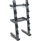 Power Systems Black Chrome Cable Attachment Storage Rack Heavy Duty Gym Organizer for Bars and Accessories, Mobile Rack for Home Gym, Fitness Studio and Commercial Equipment Storage