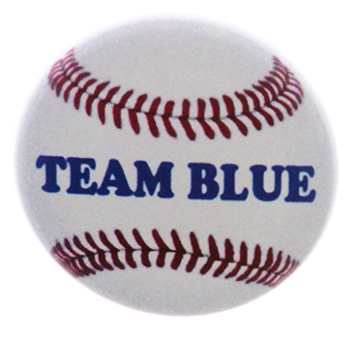 Team Blue Baseball 1.25" Pinback Button Pin Boy Theme Gender Reveal New Baby