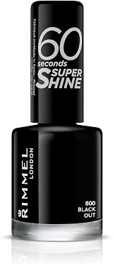 Rimmel 60 Seconds Super Shine Nail Polish Black Out 8 ml