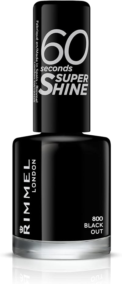 Rimmel 60 Seconds Super Shine Nail Polish Black Out 8 ml