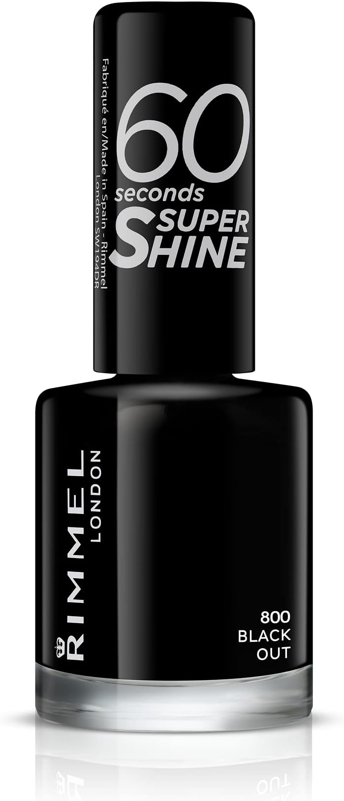 Rimmel 60 Seconds Super Shine Nail Polish Black Out 8 ml