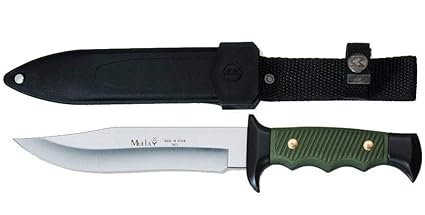 Victorinox Muela Fahrtenmesser, inkl. Lederscheide, 16 cm gerade Klinge, 29 cm Gesamtlänge, Edelstahl, grün
