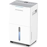 Dehumidifiers for Home with Drain Hose, Smart Humidity Control, 3 Modes for Bedroom and Bathroom, Dry Clothes, 24H Timer (Off-White)
