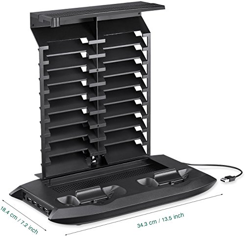 Xbox-One-S-Vertical-Stand-Cooling-Fan-Controller-Charging-Station-with-Game-Storage-Dualshock-Charger