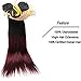 Top Hair Brazilian Ombre Hair 4 Bundles total 200 gram Ombre Burgundy Hair Extensions Black to Red Straight Weave Brazilian Hair Extensions 2 Tone Ombre Weaves Straight two tone