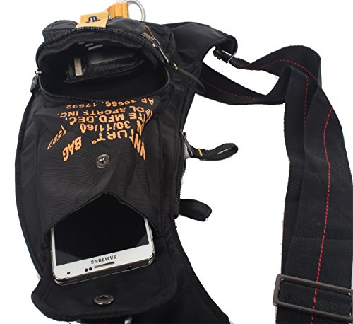 Innturt Nylon Sling Bag Daypack Chest Bag Messenger Backpack Outdoor (Black & Yellow) - Thumbnail 7
