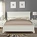 Roundhill Furniture Laveno 012 White Wood Bed, Queen