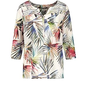Taifun Damesblouse met strikdetails, figuurcorrigerend blouseshirts, blouse