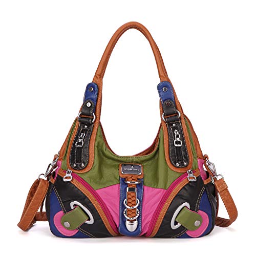 Handbag Hobo Women Handbag Roomy Multiple Pockets Street ladies' Shoulder Bag Fashion PU Tote Satchel Bag for Women - Thumbnail 7