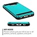 Galaxy S7 Edge Case, Anuck Slidable ID Card Slot Holder Galaxy S7 Edge Wallet Case [Credit Cards Pocket][Hard Shell] Shockproof Armor Rubber Bumper Case Cover for Samsung Galaxy S7 Edge - Light Blue