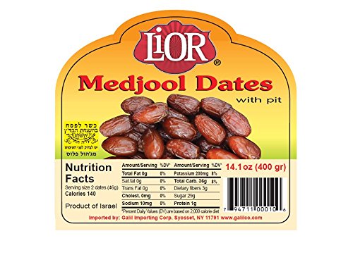 Lior All Natural Medjool Dates with Pits, 14.1 Ounce
