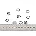 30 Sets Nylon Coated Metal Lingerie Adjustment strap slides Hardware Sewing Clips Clasp Hooks for Bra Strp (10mm, black)
