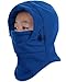 Kids Windproof Double Thick Fleece Hoody Balaclava Outdoor Sledding Skiing Cap (Blue)