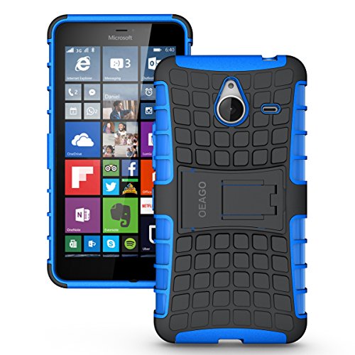 Microsoft Nokia Lumia 640 XL Case Cover - Tough Rugged Dual Layer Protective Case with Kickstand for Microsoft Nokia Lumia 640 XL (Not for Lumia 640) - Blue