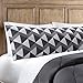 Microfiber Body Pillow Cover - Grey Stripes