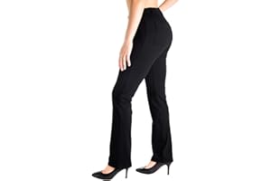 Yogipace,Belt Loops,Women's Petite/Regular/Tall Straight Leg Yoga Dress Pants