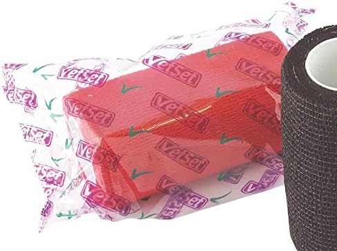 WrapTec Cohesive Bandage 10cm wide. RED x 6 Pack