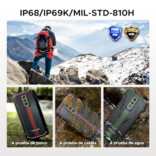 DOOGEERugged BLADE10-E Unbreakable Mobile Phone 4.5G, 24GB+128GB/2TB /6150mAh OTG / 16MP/ 6.56" HD+ 90Hz Android 15 Mobile Rugged Dual SIM/NFC/Face ID/Fingerprint/IP68/IP69K Smartphone