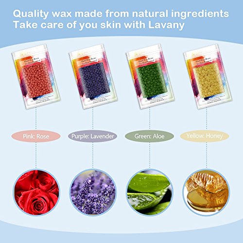 Wax Warmer Hair Removal Waxing Kit, Digital LCD Display Wax Pot with Precision Temperature Control (86°F - 275°F), with 4 Flavor Hard Wax Beans & 10 Wax Applicator Sticks - Thumbnail 4