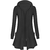 Miusey Cardigans for Women, Casual Zip-up Jellaba Classic Fit
