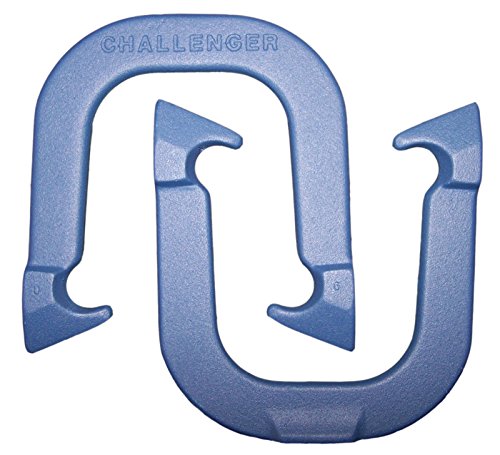 Challenger Professional Pitching Horseshoes- Made in USA! (Blue- Single Pair (2 Shoes))