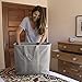 CleverMade Collapsible Laundry Tote, Large Foldable Clothes Hamper Bag, LaundryCaddy CarryAll XL Pop Up Storage Basket with Handles, Grey