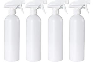 CINDY'S TOOL Cindy's Tape Plastic Spray Bottles for Cleaning Solutions White 16 oz (Pack of 4),Heavy Duty Opaque for Home Garden Plant