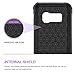 BENTOBEN Galaxy S8 Case, Samsung Galaxy S8 Case, Shockproof Glitter Sparkly Bling 2 in 1 Hybrid Hard PC Shiny Faux Leather Chrome Protective Case for Samsung Galaxy S8 2017 (5.8 Inch), Purple