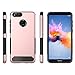 Honor 7x Case, Huawei Mate SE Case, OMOTON Slim Anti-Scratch Protective Phone Case with High Impact Protection, Dual Layers and Non-slip Design for Huawei Honor 7x, Huawei Mate SE 5.93 inch, Rose Gold