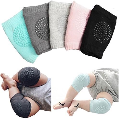 Unisex Baby Toddlers Kneepads, 5 Pairs Adjustable Non-skid Knee Elbow Pads Crawling Safety Protector by Toptim