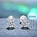 J.Rosée Classic Sterling Silver High Polished Round Cut 6 Prong Cubic Zirconia Stud Earrings Black Friday Jewelry Gifts