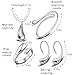 IEnkidu 925 Sterling Silver Necklace Earring Ring Bangle Set for 4 Pcs