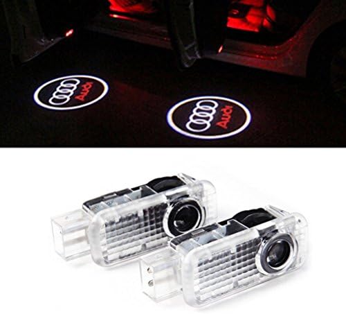 JIAFENG 2 Pcs Car Door LED Light HD Projector Shadow Lights For Audi A4 A3 A6 Q7 Q5 A1 A5 TT A8 Q3 A7 R8 RS (for Audi)