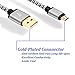 Micro USB Cable 6Ft, 2 Pack Gold-Plated Premium Long Fast Quick High Speed Nylon Braided Charging Charger Cable Cord for Samsung Galaxy S7 Edge S6 Note LG HTC ZTE BLU Huawei Android Cell Phone