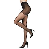 MeMoi Control Top Crystal Pantyhose for Women, Breathable Sheer Tights, Control Top Sheer Stockings, Comfortable Panty Hose