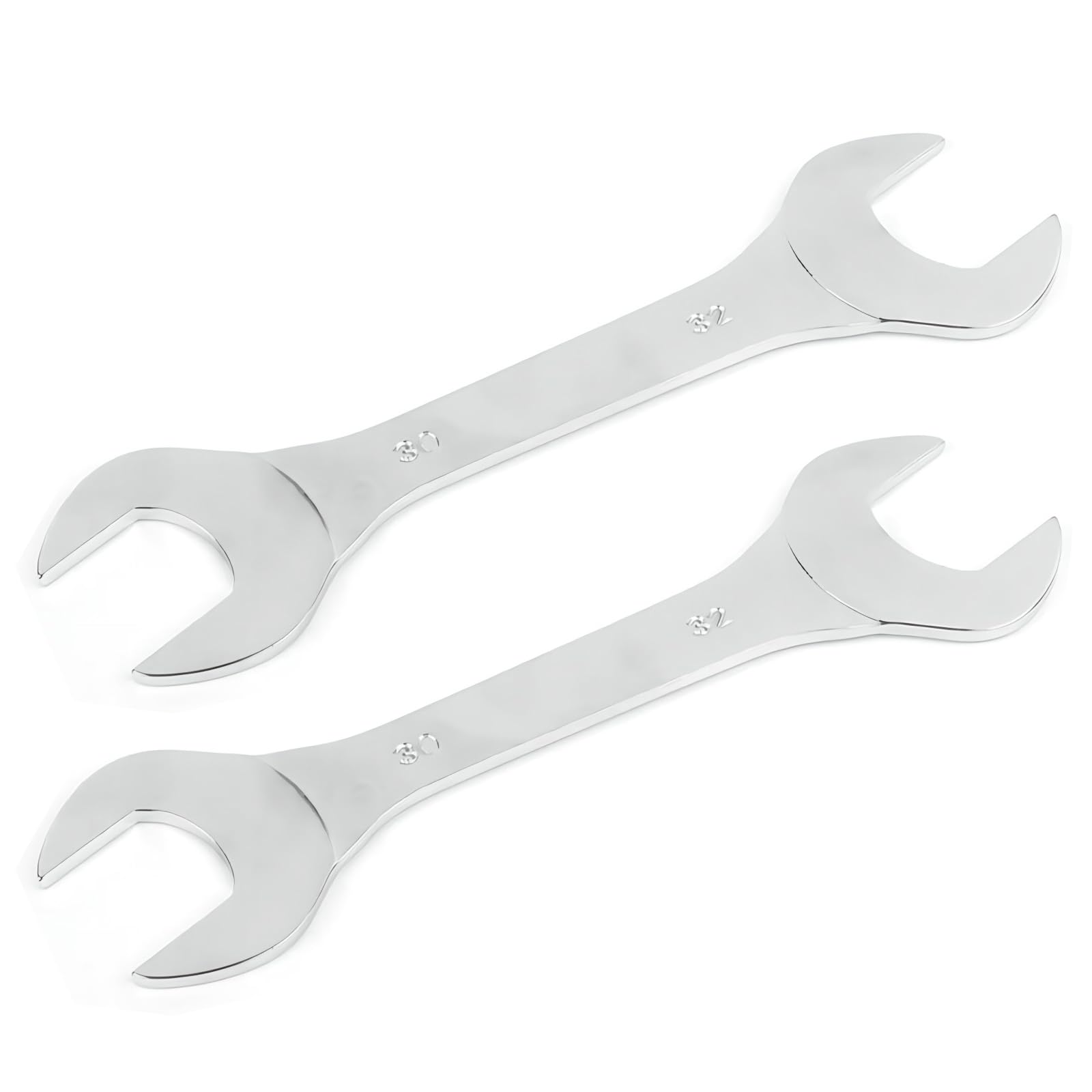 Aoktorkit 2 Pcs Double Open End Spanner,30mm x 32mm Chrome Vanadium Steel Wrench Super-Thin Open Ended Wrench Flat Spanner for Narrow Space,DIY,Pipeline,Repair Bicycle Repair and Home Maintance