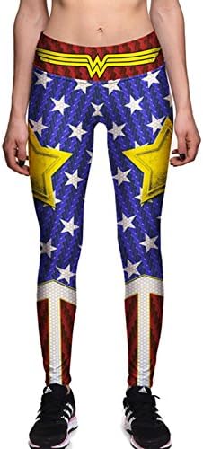 Dawafa Women's 3D Pattern High Waist Sport Leggings Work Out Fitness Gym Stretch