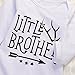 3PCs Baby Boys Little Brother Arrows Romper+Long Deer Pant+Hat Outfits Set (White, 0-6Months)