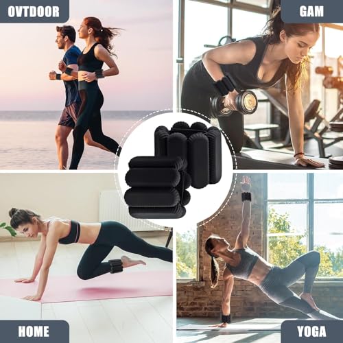 Last Page® Pilates Wrist & Ankle Weights for Women, Wearable Strong Arm & Leg Weights Set of 2, Adjustable Ankle Weights for Walking, Yoga, Dance, Barre,Gym