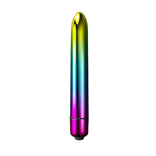 Rocks Off RO140 Prism LGBTQIA+ Pride Bullet Vibrator – 10 Modes (3 Speeds & 7 Patterns), Precision Tip, Slimline Design, Water-Resistant, Quiet, 83g